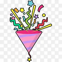 紫色多彩礼炮礼花-空若网 紫色多彩礼炮礼花-空若网