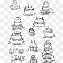 结婚蛋糕生日蛋糕画纸杯蛋糕邦特蛋糕-着色-空若网 结婚蛋糕生日蛋糕画纸杯蛋糕邦特蛋糕-着色-空若网