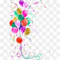 多彩简约气球礼花装饰图案-空若网 多彩简约气球礼花装饰图案-空若网