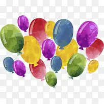儿童节手绘多彩气球-空若网 儿童节手绘多彩气球-空若网