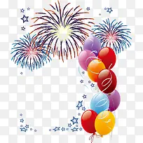 春节多彩烟花装饰-空若网 春节多彩烟花装饰-空若网