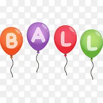 儿童节多彩字母气球-空若网 儿童节多彩字母气球-空若网