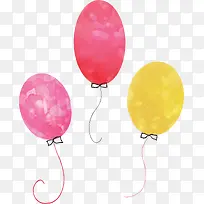 儿童节手绘多彩气球-空若网 儿童节手绘多彩气球-空若网