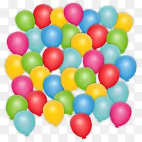 儿童节密集多彩气球-空若网 儿童节密集多彩气球-空若网