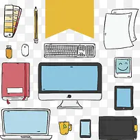 彩色卡通设计电脑-空若网 彩色卡通设计电脑-空若网