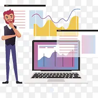 趋势图和笔记本电脑-空若网 趋势图和笔记本电脑-空若网