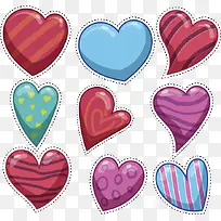9个卡通爱心-空若网 9个卡通爱心-空若网