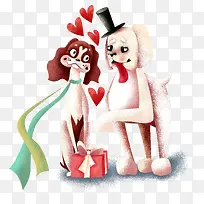 爱情卡通可爱小动物装饰爱情动物-空若网 爱情卡通可爱小动物装饰爱情动物-空若网