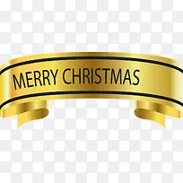 金色丝带圣诞节快乐-空若网 金色丝带圣诞节快乐-空若网