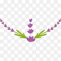 紫色薰衣草花环矢量-空若网 紫色薰衣草花环矢量-空若网