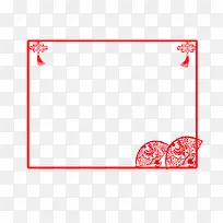 红色扇子边框-空若网 红色扇子边框-空若网