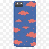 深蓝色云朵矢量手机壳-空若网 深蓝色云朵矢量手机壳-空若网