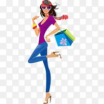 购物女郎妇女节时尚女郎-空若网 购物女郎妇女节时尚女郎-空若网