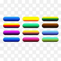 彩色渐变风格长条按钮-空若网 彩色渐变风格长条按钮-空若网