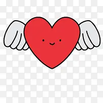 带翅膀的心矢量素材-空若网 带翅膀的心矢量素材-空若网