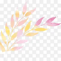 梦幻粉色水彩小草-空若网 梦幻粉色水彩小草-空若网