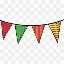 卡通三角形可爱彩旗-空若网 卡通三角形可爱彩旗-空若网