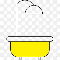 手绘浴缸卡通素材-空若网 手绘浴缸卡通素材-空若网