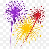 新年多彩绽放的烟花-空若网 新年多彩绽放的烟花-空若网