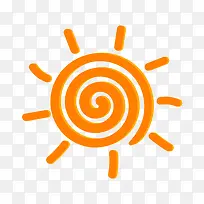 卡通橙色太阳-空若网 卡通橙色太阳-空若网