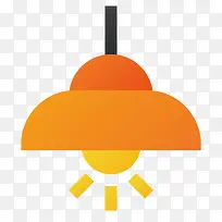 橙色创意电灯元素-空若网 橙色创意电灯元素-空若网