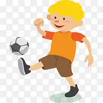 开心踢足球的男孩子-空若网 开心踢足球的男孩子-空若网