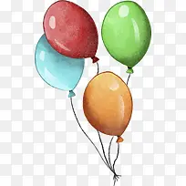 儿童节手绘多彩气球-空若网 儿童节手绘多彩气球-空若网