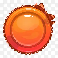 卡通游戏图标红色花边按钮设计素-空若网 卡通游戏图标红色花边按钮设计素-空若网