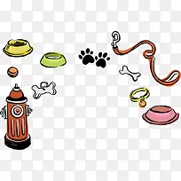 多彩简约宠物用品装饰图案-空若网 多彩简约宠物用品装饰图案-空若网