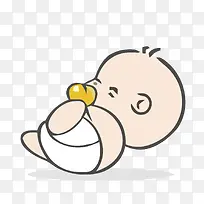 矢量翻身的小婴儿-空若网 矢量翻身的小婴儿-空若网