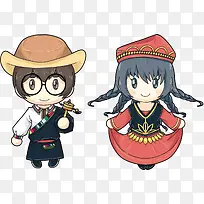 卡通新疆人-空若网 卡通新疆人-空若网