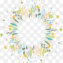 清新矢量素雅装饰小花小草边框-空若网 清新矢量素雅装饰小花小草边框-空若网