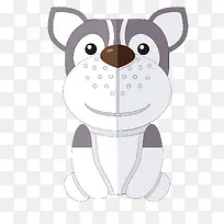 卡通扁平化小狗动物设计-空若网 卡通扁平化小狗动物设计-空若网