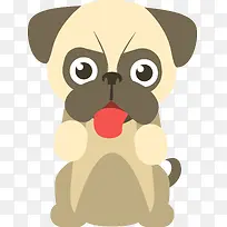可爱小狗矢量素材图-空若网 可爱小狗矢量素材图-空若网