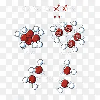 矢量卡通化学分子-空若网 矢量卡通化学分子-空若网