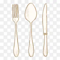 手绘插画餐具用品-空若网 手绘插画餐具用品-空若网