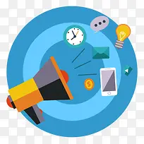 蓝色工作安排图标-空若网 蓝色工作安排图标-空若网