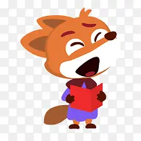 灰色扁平化小狐狸元素-空若网 灰色扁平化小狐狸元素-空若网