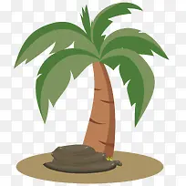 扁平风格矢量香蕉树-空若网 扁平风格矢量香蕉树-空若网