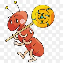 蚂蚁扛棒棒糖-空若网 蚂蚁扛棒棒糖-空若网