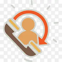 咖啡色扁平通讯电话-空若网 咖啡色扁平通讯电话-空若网