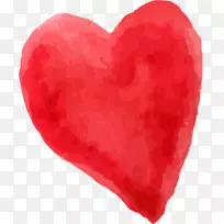 红色爱情情人节-心水彩画-空若网 红色爱情情人节-心水彩画-空若网