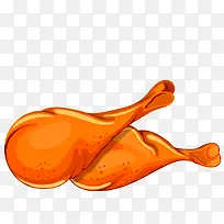 卡通简约美食快餐广告设计鸡腿-空若网 卡通简约美食快餐广告设计鸡腿-空若网