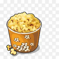 卡通简约美食快餐广告设计爆米花-空若网 卡通简约美食快餐广告设计爆米花-空若网