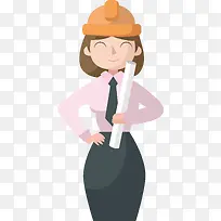 五一劳动节卡通人物工程师矢量素-空若网 五一劳动节卡通人物工程师矢量素-空若网