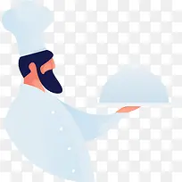 厨师卡通夸张人物插画-空若网 厨师卡通夸张人物插画-空若网