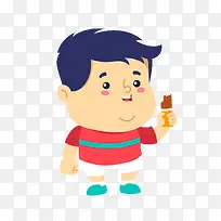 卡通可爱男孩吃货胖子-空若网 卡通可爱男孩吃货胖子-空若网