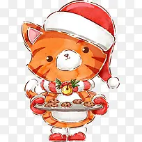 圣诞节做饼干的小猫-空若网 圣诞节做饼干的小猫-空若网