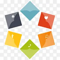 多彩方块圆圈-空若网 多彩方块圆圈-空若网