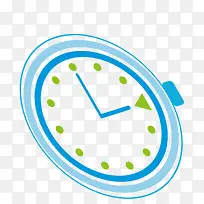 蓝色卡通钟表表盘-空若网 蓝色卡通钟表表盘-空若网